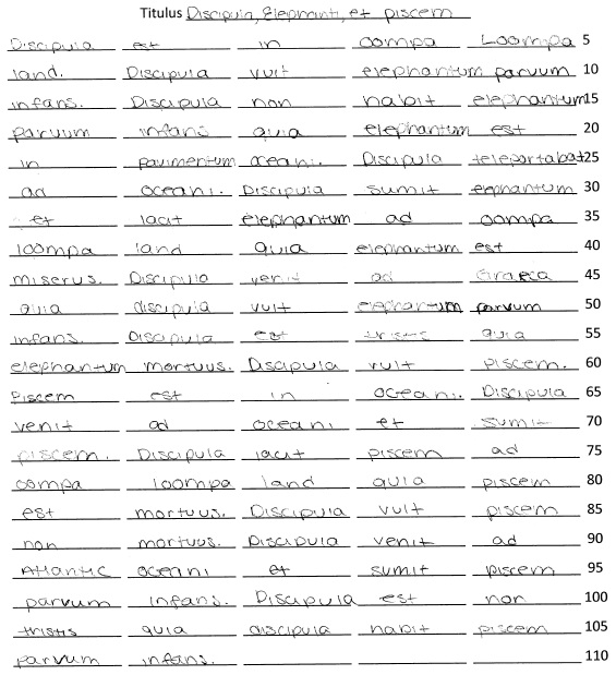 Discipulus Elephantus et Piscis - 107
